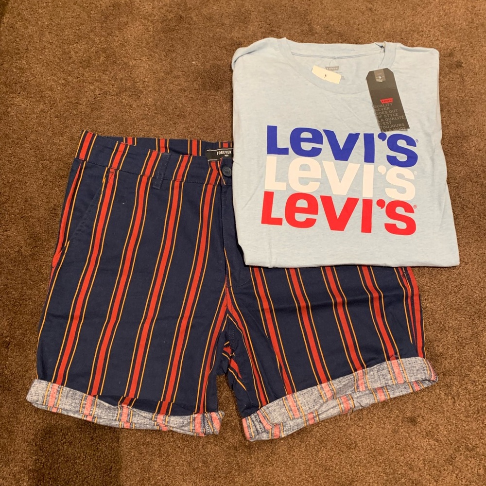 Men’s Forever 21 Pinstripe Shorts